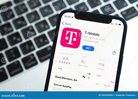 T Mobile App And Logo Close Up Photo Fast Internet Connection And