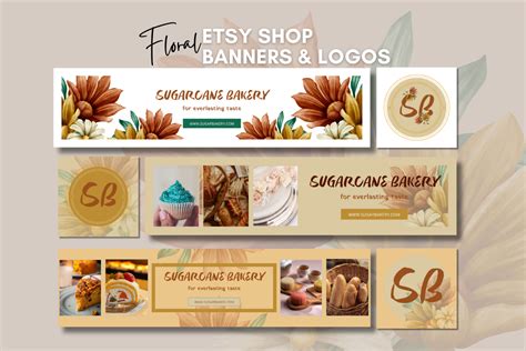 Floral Etsy Shop Banners And Logos Graphic By Designogenie Creative