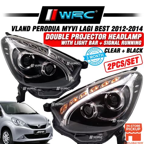 Vland Perodua Myvi Lagi Best Double Projector Headlamp With