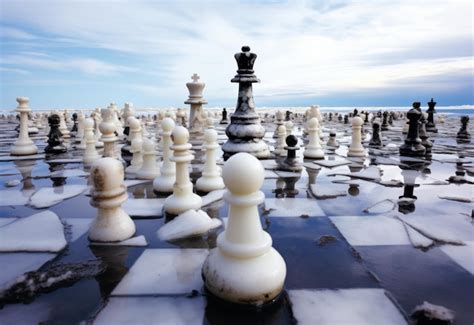 Premium Photo | A Giant Chess Board With a Multitude of Chess Pieces