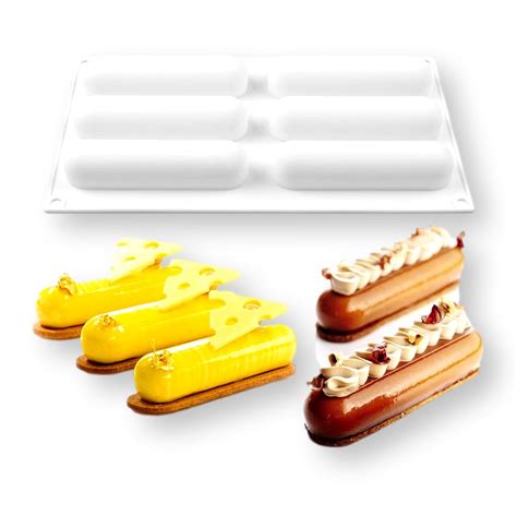 Cavity Eclair Silicone Cake Mold Pan Cake Decorating Supplies Dubai