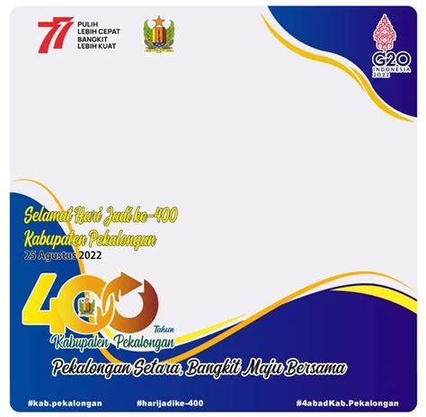 2 Twibbon Hari Jadi Kabupaten Pekalongan 2022 Bingkai Foto Aesthetic