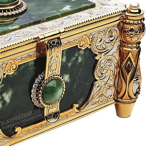 Купить шкатулку из натурального камня нефрит для украшений - магазин ...