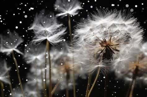 Premium AI Image | Dandelion seeds dispersing in the wind