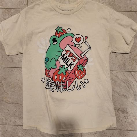 Hot Topic Strawberry Frog Juice Shirt Size Unisex Depop