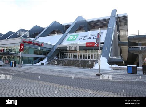 Td Place Arena Stadium Ottawa S Ottawa Ontario Winter Stock