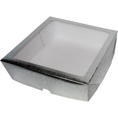 Caixa Com Visor Para Kit Sabonete Metalizada 15x15x4cm Kafe Embalagens