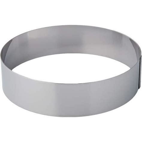 De Buyer Cercle à entremets rond en inox Diamètre 18 cm hauteur 4