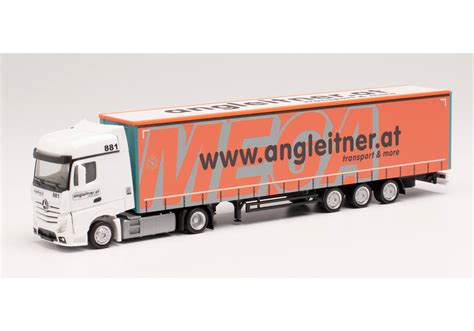 Herpa Mb Actros Bigspace Jumbo Gardinenplanen Sattelzug Angleitner