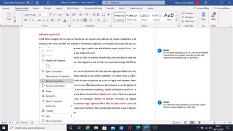 Como Podemos Inserir Comentários Em Um Documento No Programa Word