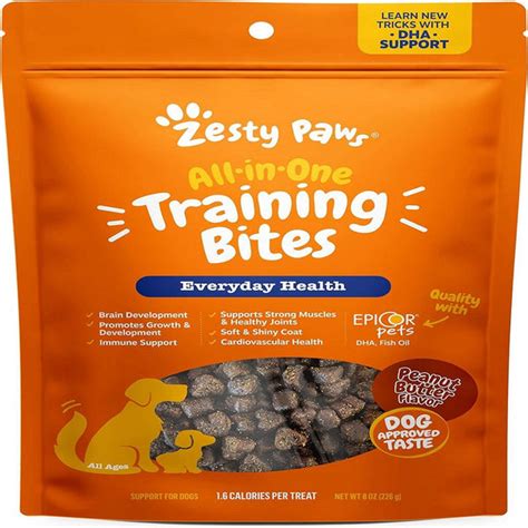 Zesty Paws All In One Peanut Butter Flavored Multivitamin Training Bit