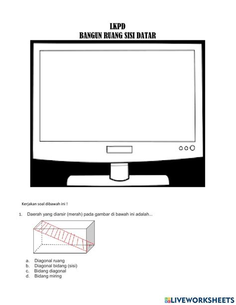 Bangun Ruang Sisi Datar Interactive Activity Live Worksheets