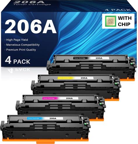 206a Toner Cartridges 4 Pack Compatible Replacement For Hp