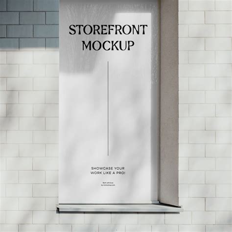 Free Storefront Mockups — Mrmockup Graphic Design Freebie