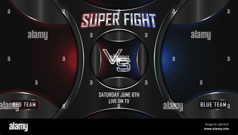 A Realistic Versus Battle Super Fight Screen Banner With A Modern