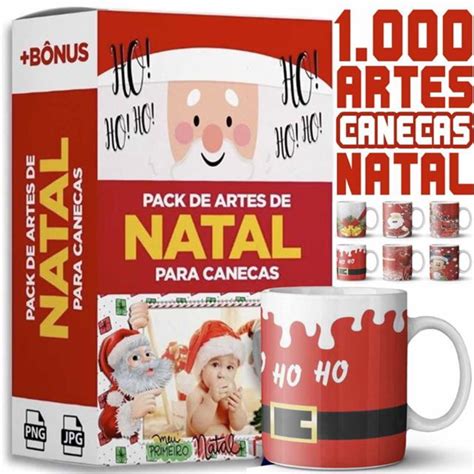 Estampas Sublimação Natal Papai Noel 1 000 Artes Canecas Elo7