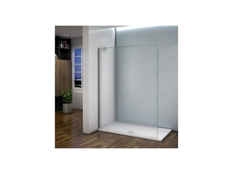 Paroi de douche sablé 140x200cm avec barre de fixation 73 120cm en