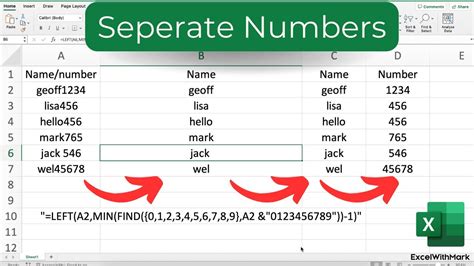 How To Separate Texts And Numbers Text And Number Splitting Tutorial