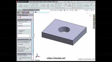 How To Work With Configurations Solidworks Tutorials Configurations