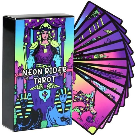 Snapklik Mrdiyshisha Neon Horizons Tarot Deck Pcs Pink