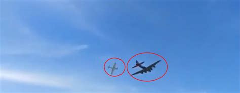 Chilling Video Captures Moment Two Wwii Era Planes Collide Midair At