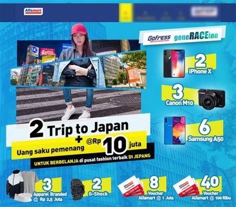 Promo Gofress Generaceion Alfamart Berhadiah Trip Ke Jepang Uang