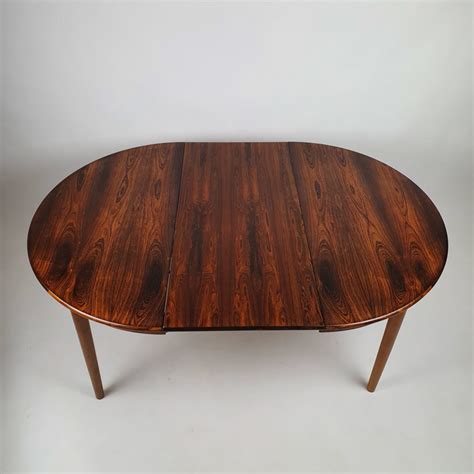 Mid Century Danish Rosewood Round Extendable Dining Table 1960s SOLD