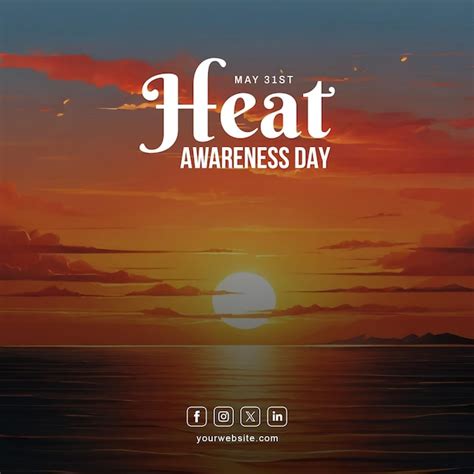 Premium Psd Heat Awareness Day Social Media Post Banner Poster Design