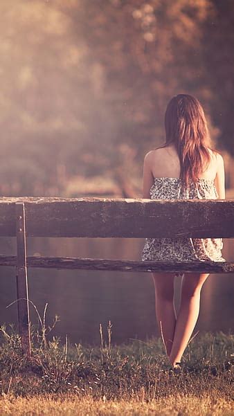 Girl Sitting Alone Sad On Bench