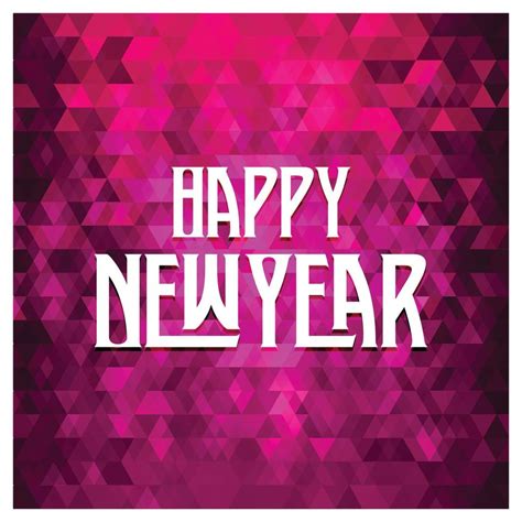 Happy New Year Typography With Abstract Background Design Vector