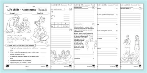 Formal Assessment Life Skills Grade 5 Worksheets For Term 2