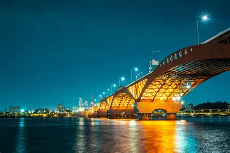 Night View Of Seongsan Bridge Seoul Metropolitan Government