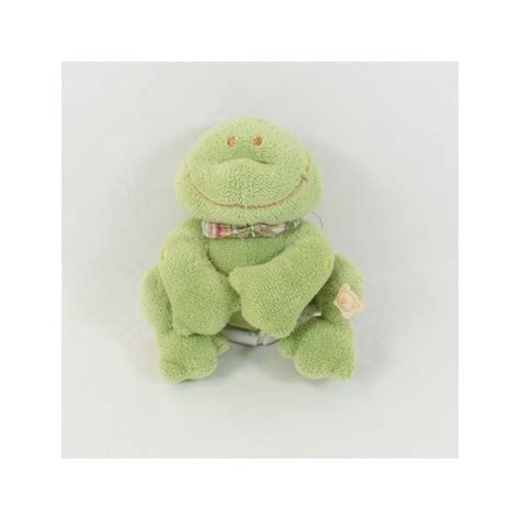 Peluche Aldo Grenouille Noukie S Emma Paco Et Aldo Vert Bandana Ray