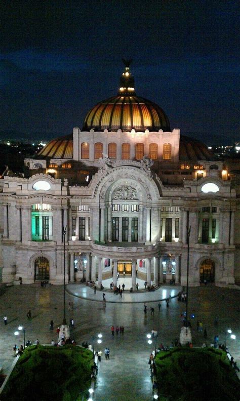 Night View Of Palacio De Bellas Artes Noche Mexico City Mexico Df By