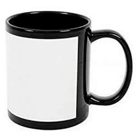 Black Plain Sublimation Patch Mug For Gifting Size Oz At Rs