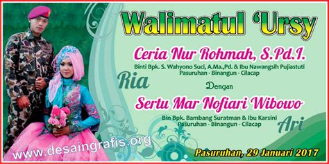 Desain Banner Pernikahanperkawinan Walimatul Ursy Cdr Desain