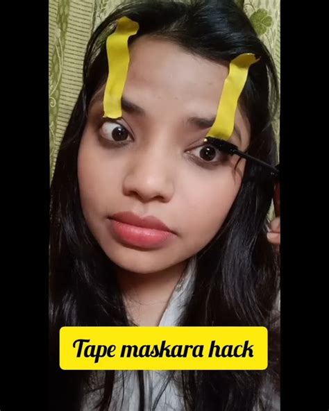 Mascara Hack Testing With Tape😱🤯omg💯😱shorts Trendinghacks