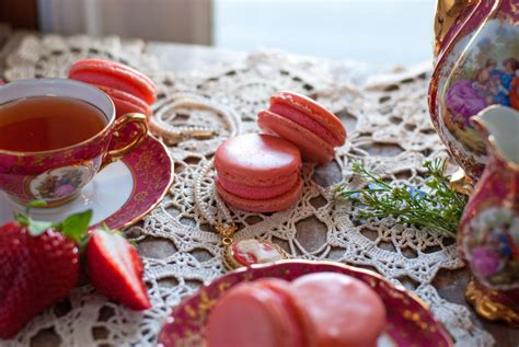 Strawberries And Cream French Macarons Cookies For England