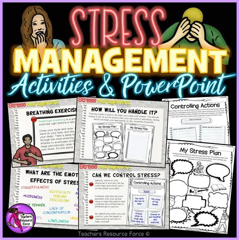 Stress Management Activities And Powerpoint For Big Kids Shoptrfone