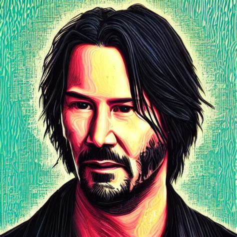 Portrait Of Keanu Reeves By Dan Mumford Stable Diffusion OpenArt