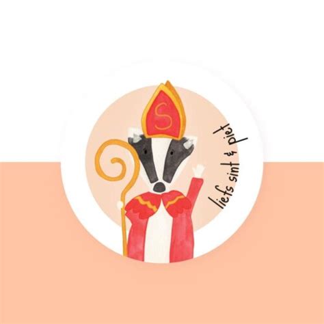 Sticker Sint Liefs Sint Piet 5 Stuks Studio Bertha Warmte Op