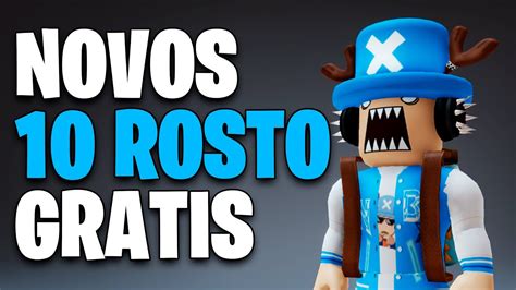 COMO PEGAR 10 ROSTOS GRÁTIS ROBLOX ROBLOX roblox itens gratis YouTube