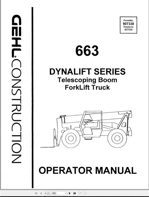 Gehl Telescopic Handlers Operator Manual A Auto Repair