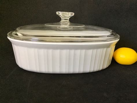 Corning Ware French White F-2-B Oval Roaster 2.8 Liter With | Etsy