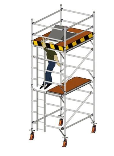 Aluminum Scaffolding Tower 2m 4m 6m ANSI AS NZS Certified Hot DIP