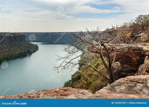 View Of Chambal Valley River Near Garadia Mahadev Temple Kota India