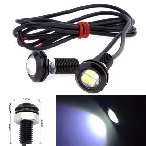 Pcs Led Eagle Eye Light High Power W Mm Dc V White Car Fog Drl