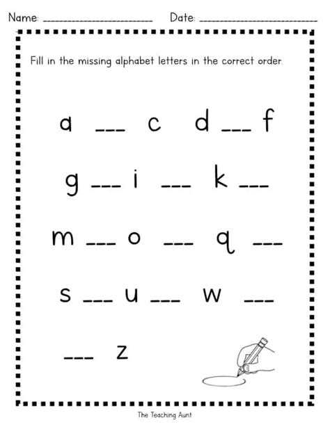 Lowercase Letter Worksheet