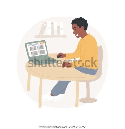college preparatory test isolated cartoon vector stock vector royalty