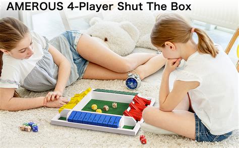 Amazon Amerous Shut The Box Dice Game Inches Colorful Design